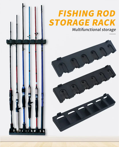 Wand-Rutenhalter für 6 Angeln