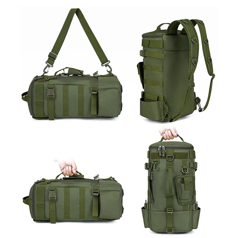 Multifunktionale Angeltasche mit Molle-System & Rutenhalter